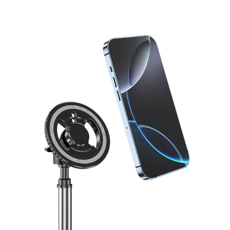 Universal Magnetic Phone Adapter With Cold Shoe Mount 1/4Inch Thread For Camera Tripod Bracket Aluminum Alloy Phone Holder