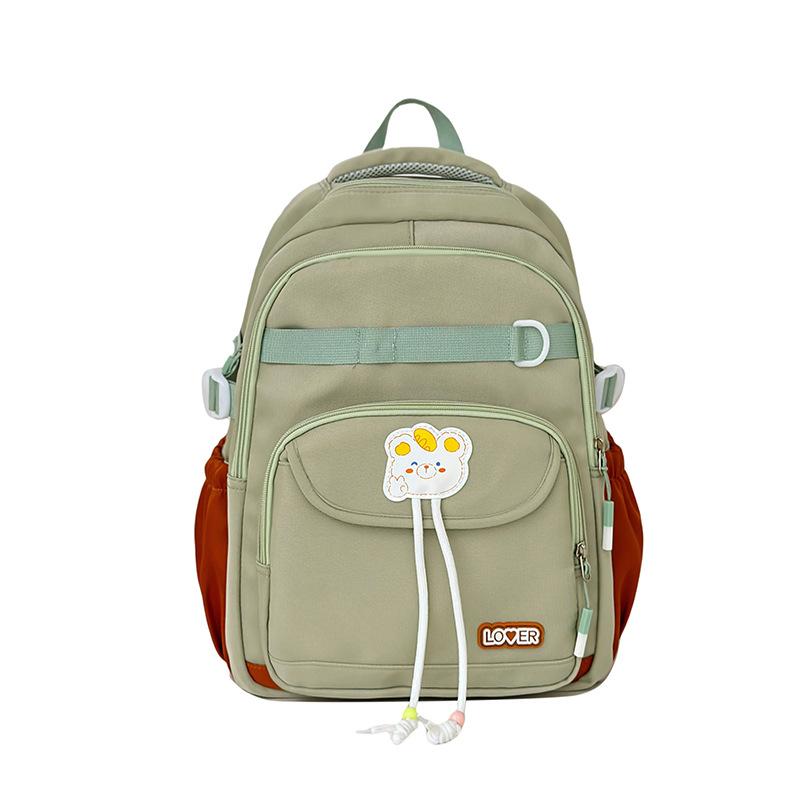 

Elementary school bag cute children 1-2 grades boys and girls backpack large capacity lightweight cartoon backpack зелений