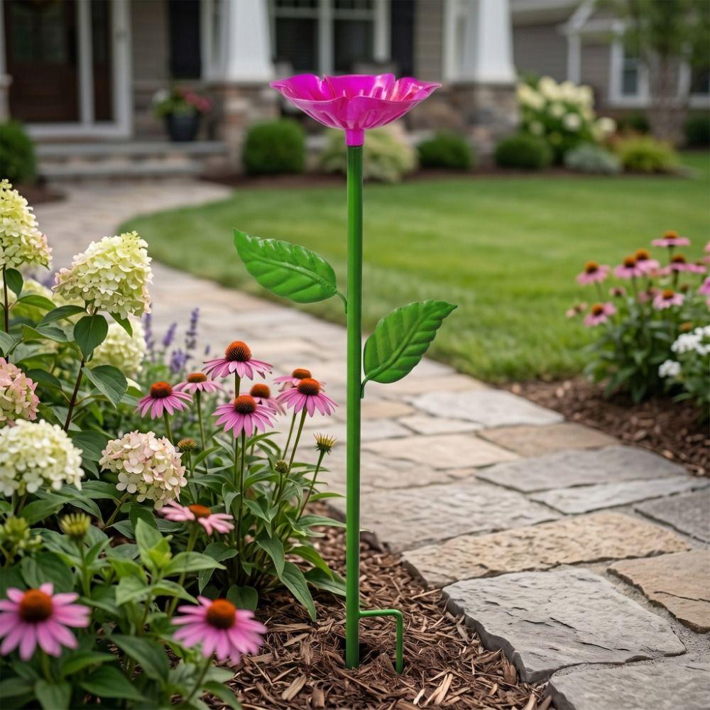 Garden Stake Bee Butterfly Water Dispenser Outdoor Bee Watering Station Insect Drinking Cup Farm
