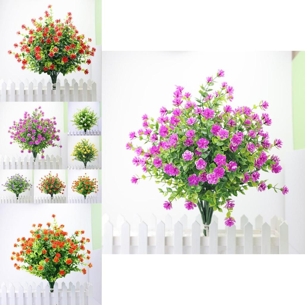 Eucalyptus Robusta Rose Artificial Flower With Plastic Lotus For Wedding Decor And Garden Arrangements