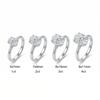 KNOBSPIN Anelli Ovali Taglio Moissanite 1-4CT per Donne Gioielli con Diamanti Certificati GRA Anello di Fidanzamento Matrimonio in Rame