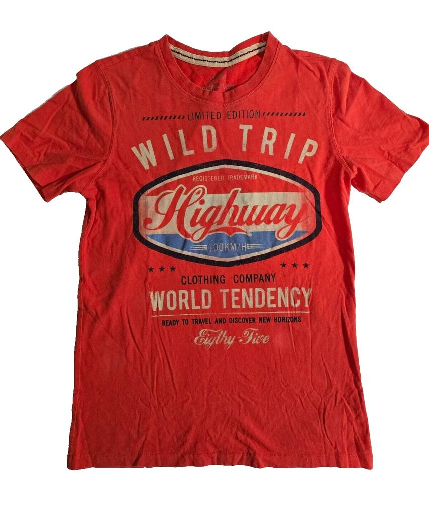 Catamaran Cotton Men's Vintage Short Sleeve Orange T-shirt. Size XS