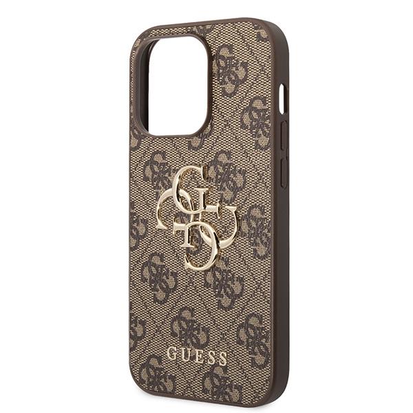 Guess Guhcp15L4Gmgbr Iphone 15 Pro 6.1 Brązowy/Brown Hardcase 4G Big Metal Logo
