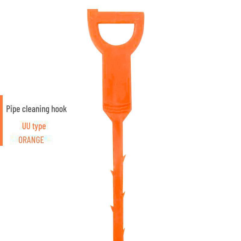 

Инструмент для удаления волос из раковин и ванных комнат: Крючок и щетка для прочистки канализации Orange (bag) оранжевый