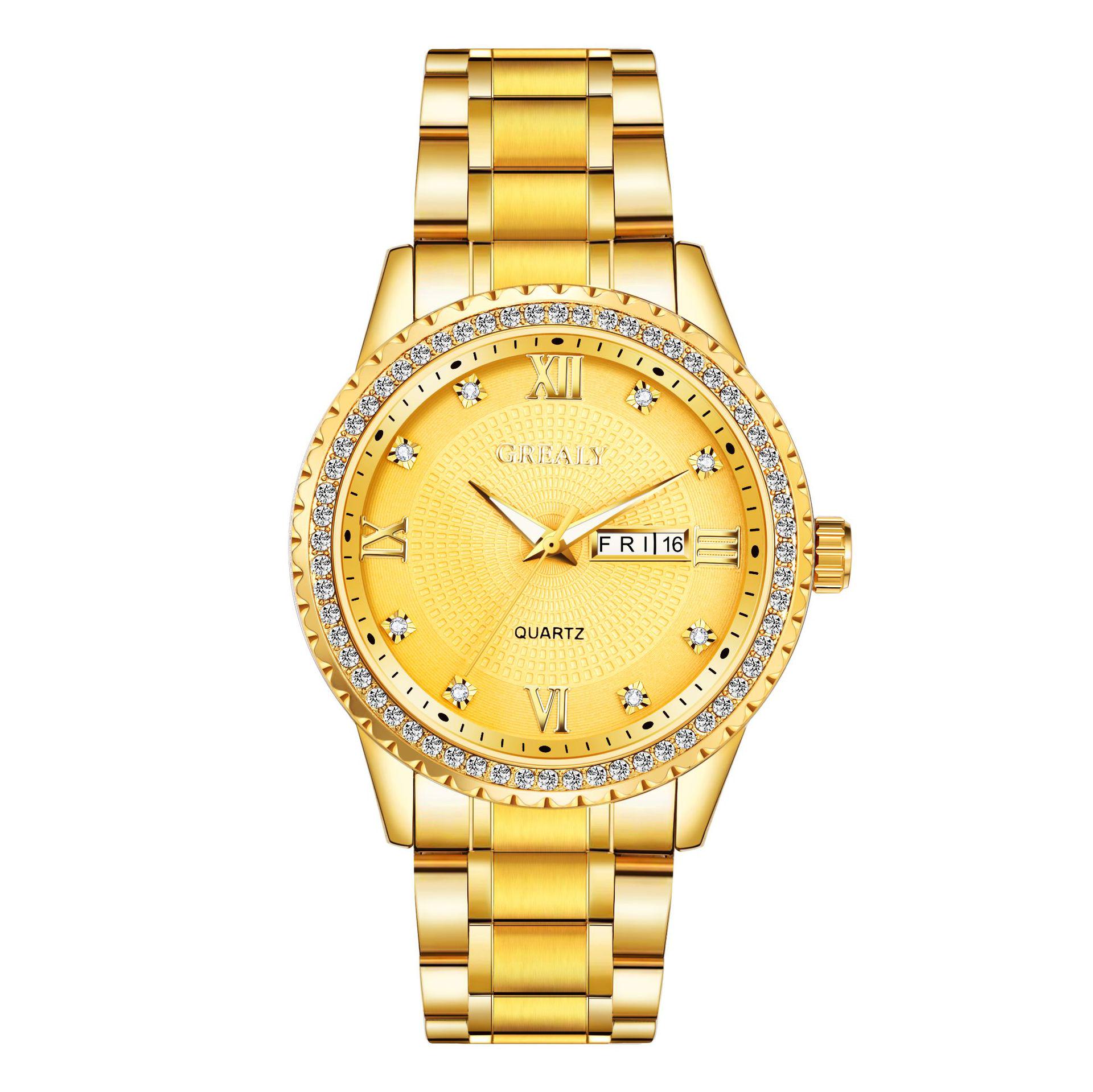 Cross Watch Men s Hot Style Dual Calendar Waterproof Luminous Fashion Quartz Watch