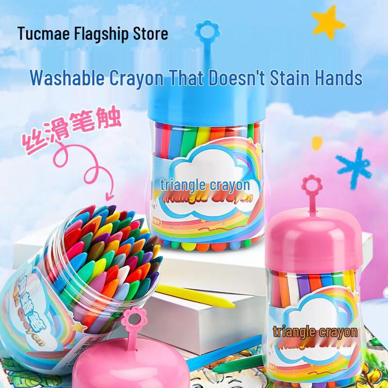 Touch Mark Easy-Grip Washable Triangular Crayons