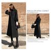 Women Winter Coat Formal Business Style Turn-down Collar Double Buttons Calf Length Overcoat OL Commuting Jacket Solid Color Thick Outerwear