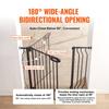 Baby Gate, 29.5"-39" Extra Wide, 30" High, Dog Gate for Stairs Doorways and House, Easy Step Walk Thru Auto Close Child Gate Pet Security Gate with