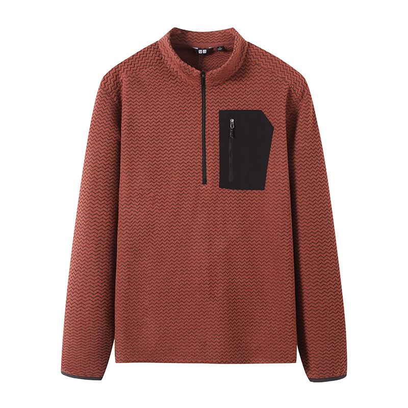 Unisex Mountain Fleece Jacket: Velvet-Lined Hoodie, Long Sleeve, Stand Collar, Autumn/Winter Base Layer