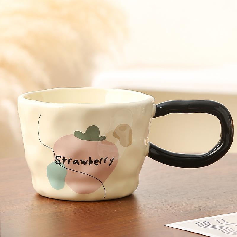 Retro Mug Design Sense Big Ears Ins Style Ceramic Cup Couple Coffee Cup Office Water Cup Home Use