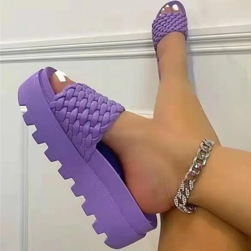 Spring/Summer 2025 Women Luxury Shoes Slipper Summer PU Leather Women's Sandal Casual Slides Outdoor Female Ms Flip Flops