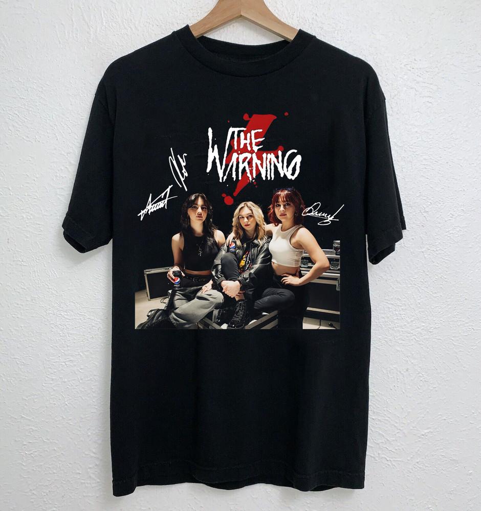 NY The Warning Band Signerad Kollektion Svart Alla Storlekar T-shirt AL696