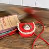Simple Solid Color Shoulder Crossbody Bag With Lace And Doll Decor For Kindergarten Daily Use