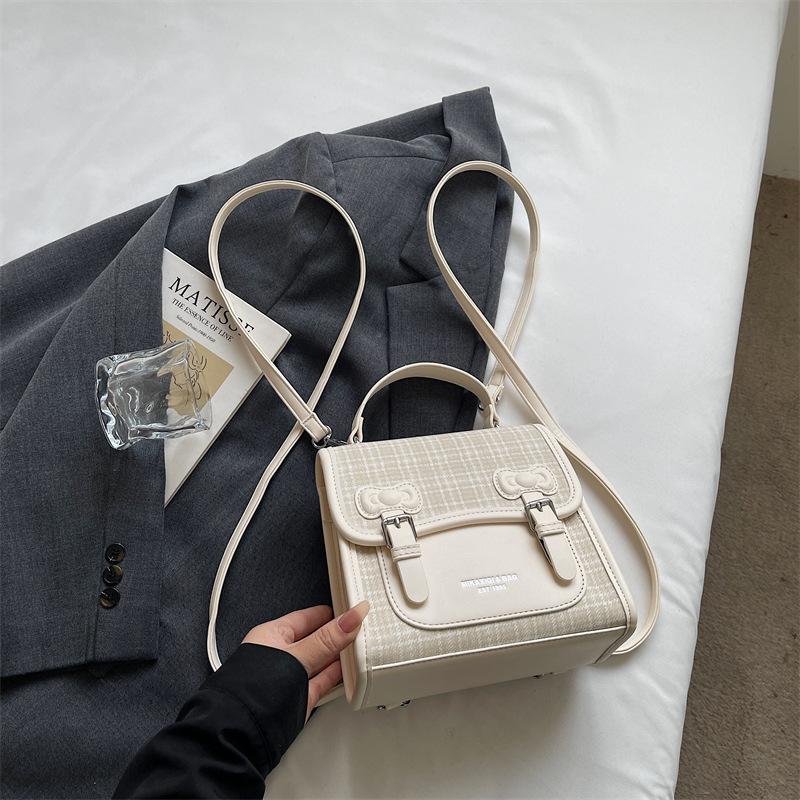 Schoolbag Handsome Mijia Korean Edition Fashion Backpack School Bag 1011 New Niche High Value Shoulder Bag Crossbody Small Square Bag