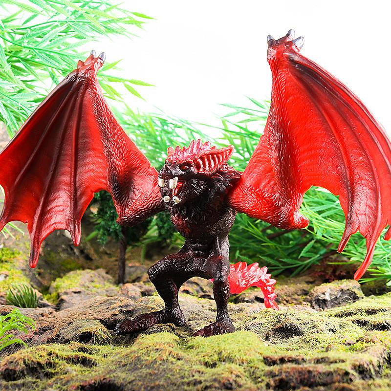 Spirit Stone Bat Bull Monster Spitfire Flying Dragon Animal Ornament Model