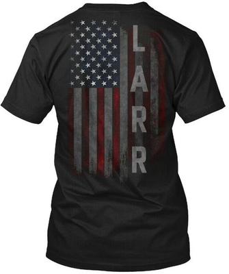 Larr Family American Flag T-Shirt Made In the USA Size S To 5XL