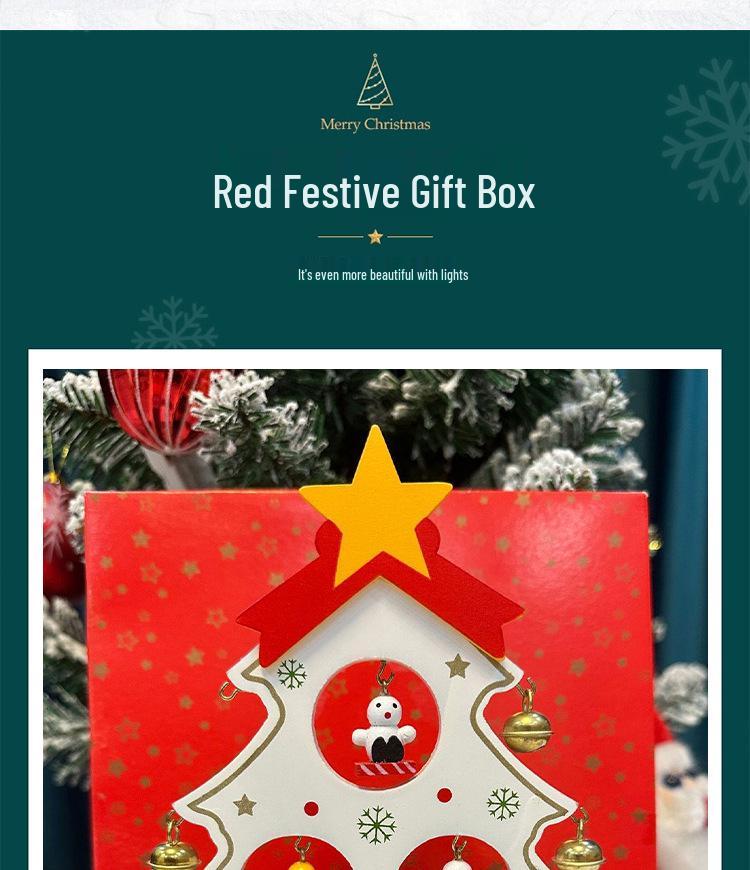 Wooden Christmas Tree Tabletop Display and Mini Figurines - Creative Gifts for Kids