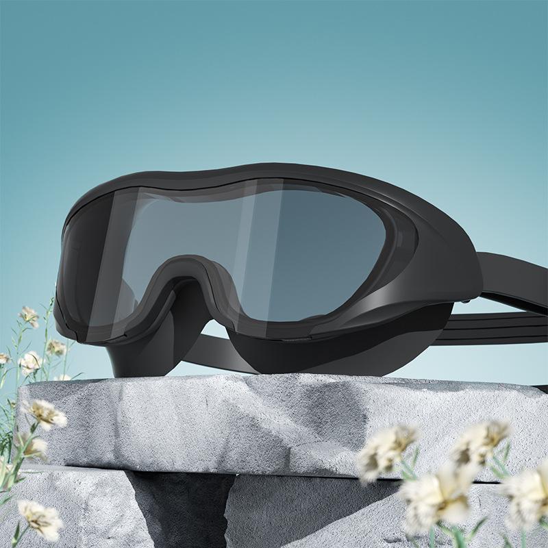 Swimming Goggles Adult HD Waterproof Anti-fog Large Frame Swimming Goggles for Men and Women Professional Diving Equipment