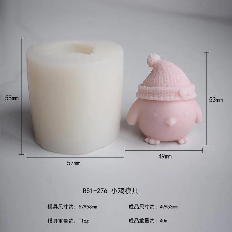Christmas Cartoon Chicken Decorate Originality Silicone Mold Making Candle Molds Production Gift Fashion Customized Personality