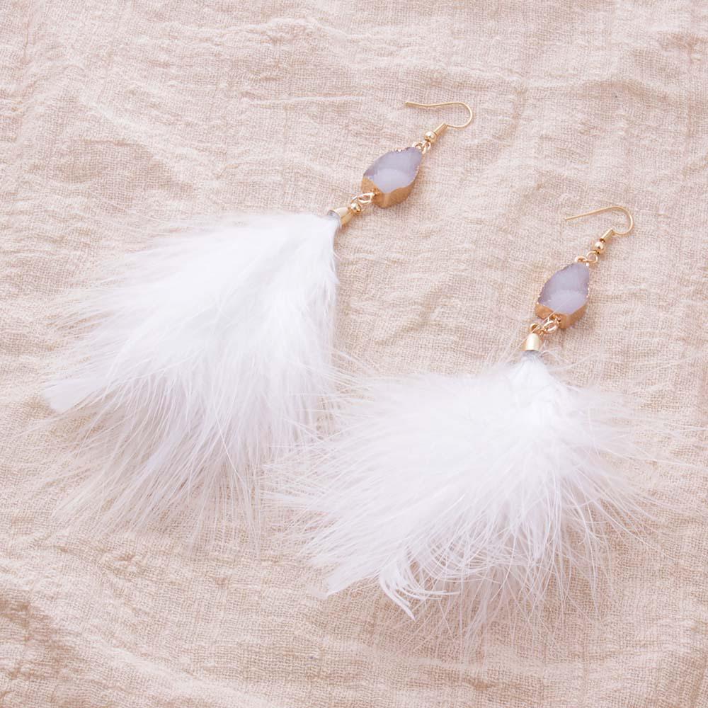 Women's Lightweight Feather Dangle Earrings Jewelry Party Decoration Gifts Earrings for Women Boho Feather Earrings