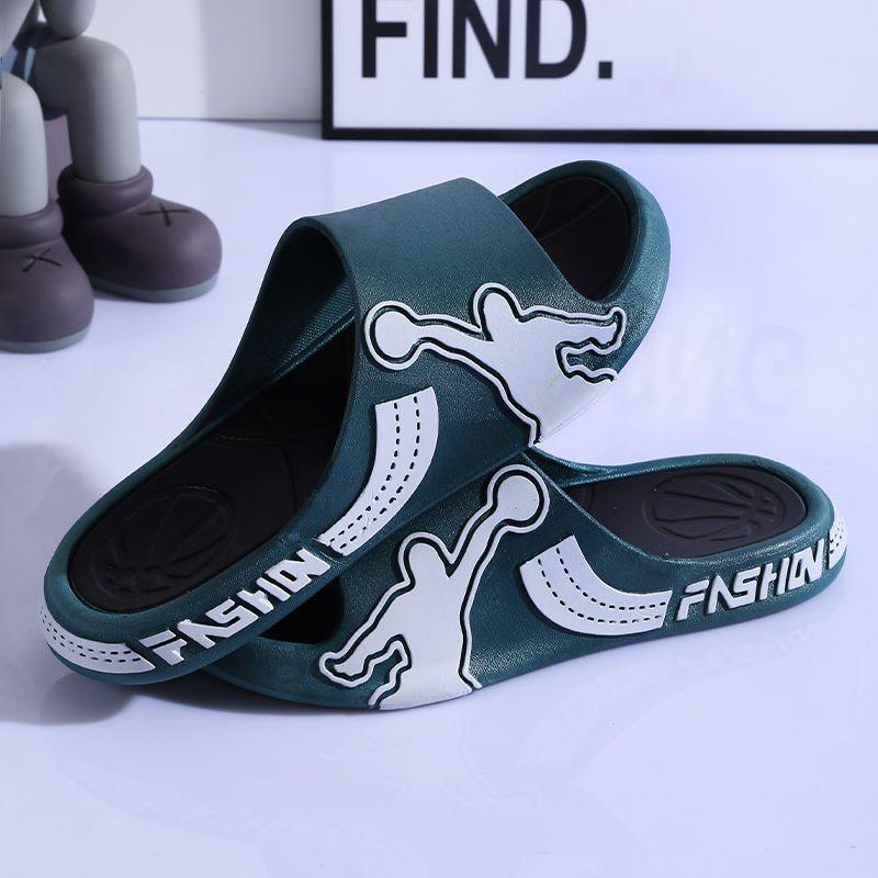 New men's slippers trendy student large size slippers men's home indoor and outdoor wear bath non-slip popular slippers
