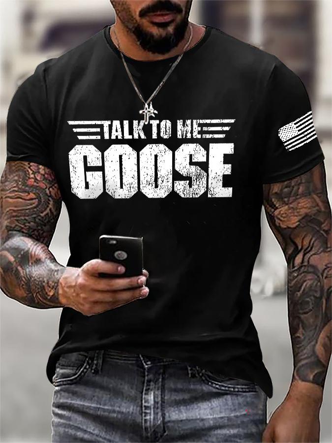 Mens Retro Aviation Quote Graphic Tshirt Casual Crew Neck Tee with American Flag Sleeve Black White Red Green