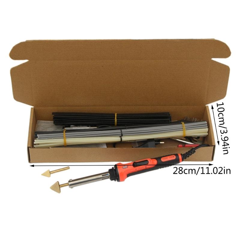 100W Plastic Welder Tool Welding Kit with Soldering Iron Tip & Welding Rod Tape Surface Repair Kit