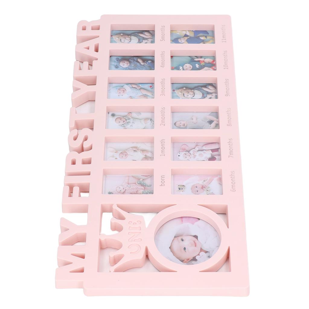 Newborn Photo Frame Durable Polished 12 Small Picture Frames Record Baby S Monthly Growth Baby Photo Frame for Gift
