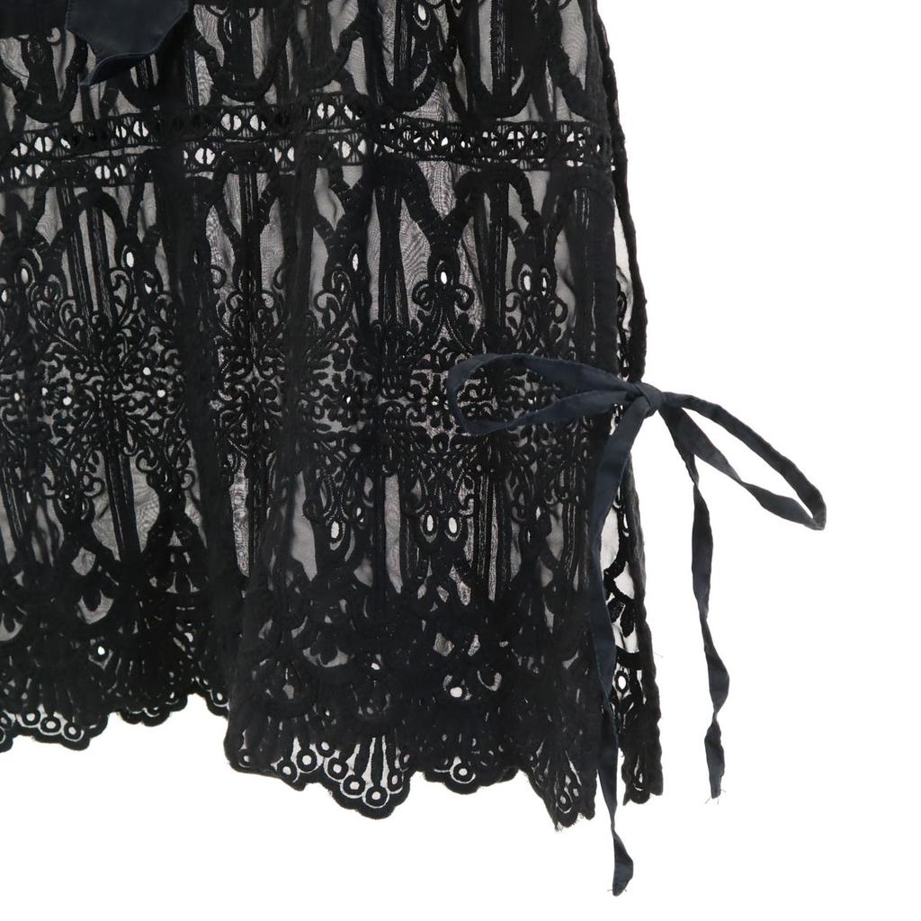 AMERI UNDRESSED Embroidery Long Sleeve See-through Stand-up Collar Shirt Women Used