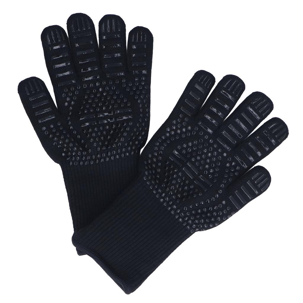 Hitzebeständige Handschuhe 500 Grad Celsius 31cm Hitzebeständige Fäustlinge Kochwerkzeug für BBQ Ofen Schweißen