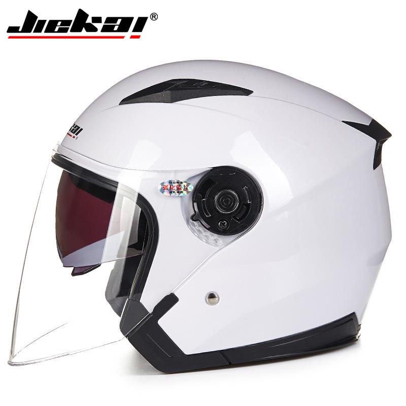 Genuine JIEKAI Helmet Motorcycle Motorbike Dual Lens Summer Winter Open Face Helmet Moto capacete para motocicleta casco516