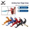 Four-Finger Metal Archery Release Aid - Handheld Compound Accessory