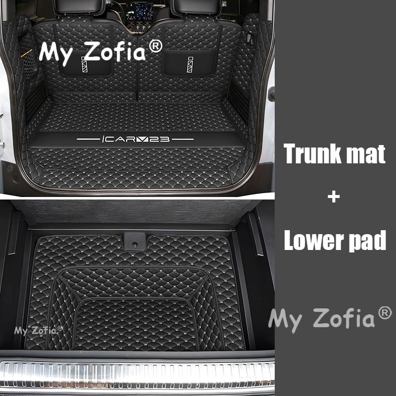 For Chery iCAR V23 iCAUR V23 2025 2026 Car Trunk Protection PU Leather Mat Catpet Interior Modification Cover Part Accessories F5