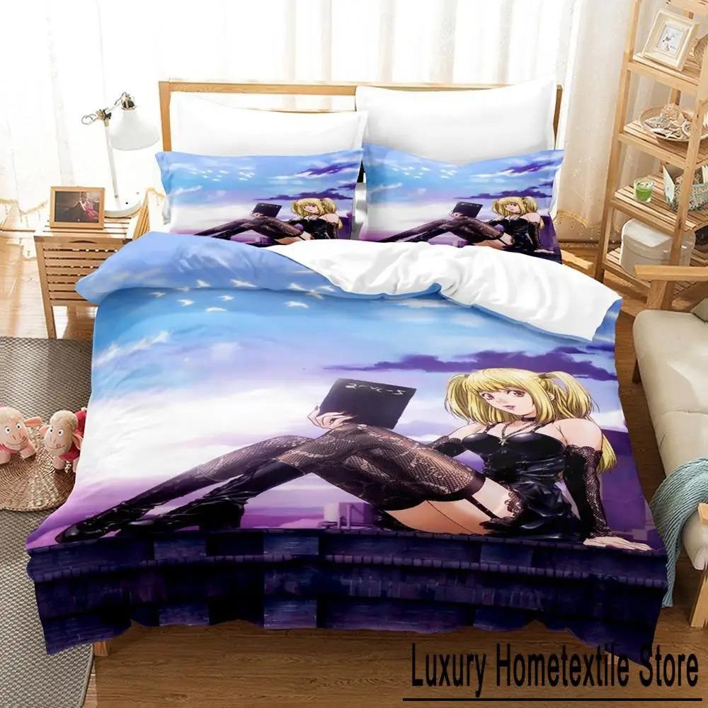 New Death Note Misa Misa Bedding Set Single Twin Full Queen King Size Bed Set Adult Kid Bedroom Duvet Cover Sets Anime Bed