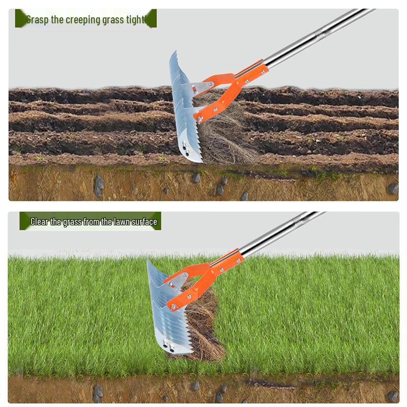 HEIXIE Multifunctional Garden Lawn Thatch Rake