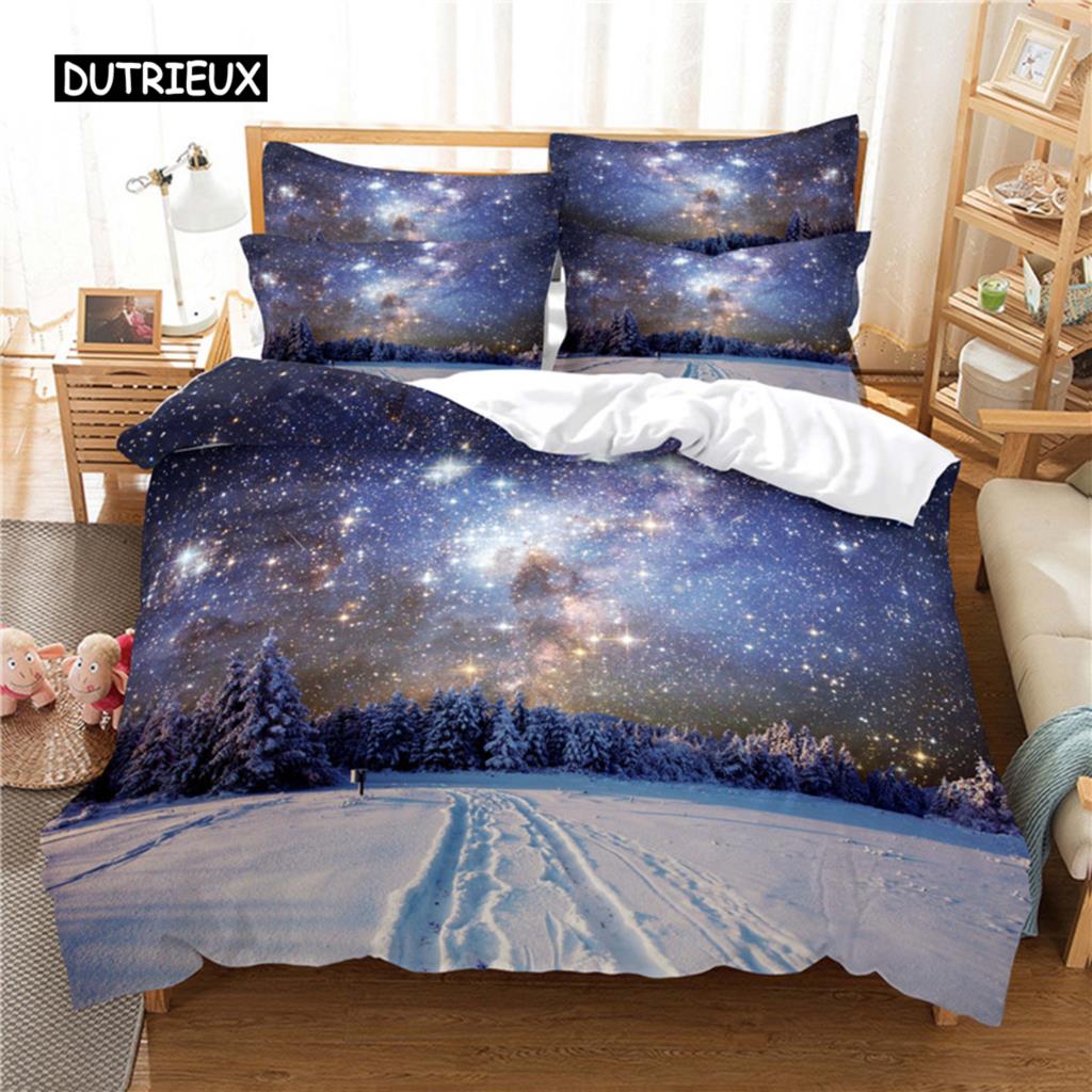 Snow Scene Bedding Set Duvet Cover Set 3d Bedding Digital Printing Bed Linen Queen Size Bedding Set Fashion Design
