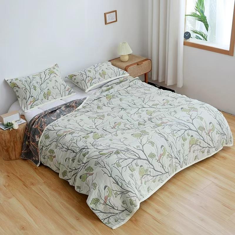 Multi-layer gauze cotton blanket bed cover towel blanket antibacterial anti-mite moisture absorption breathable soft skin-friendly blanket