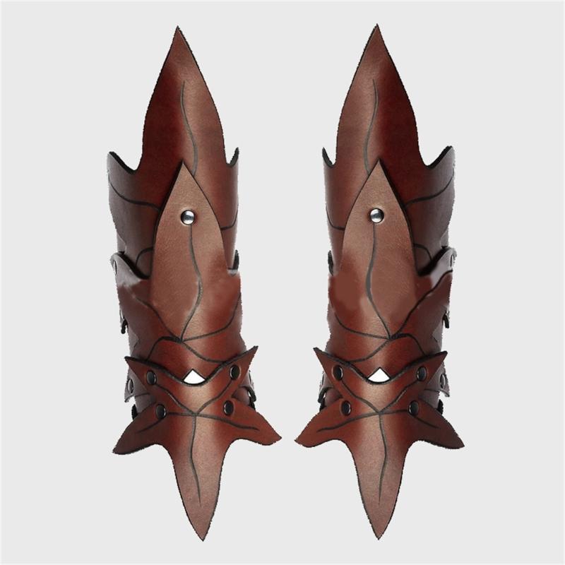 Medieval Punk Vintage Wrist Guard for Men for Parties and Festivals Vintage Arm Protector Lace Up Embossing Cuff
