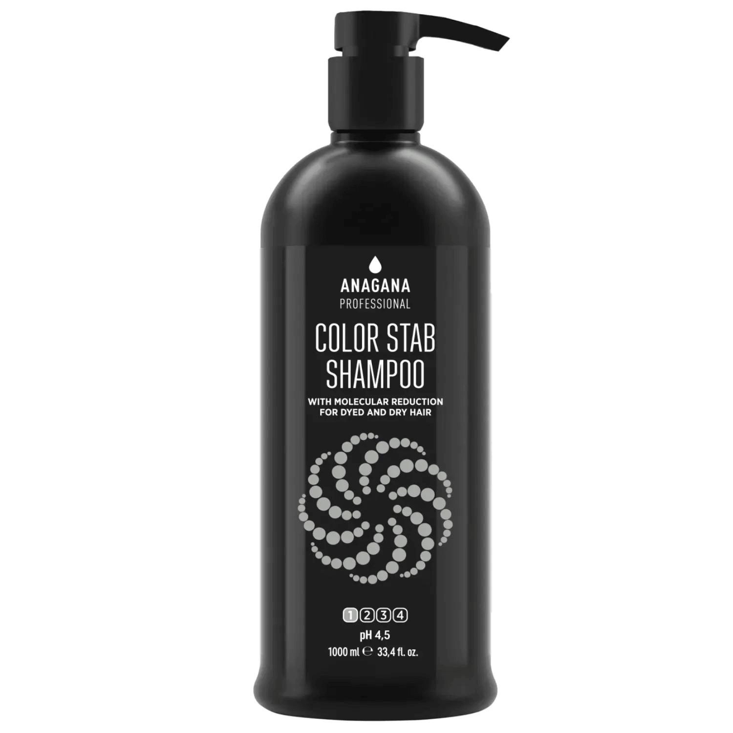 

Шампунь Стабілізатор кольору та молекулярне відновлення COLOR STAB SHAMPOO with molecular reduction ANAGANA 1000 мл