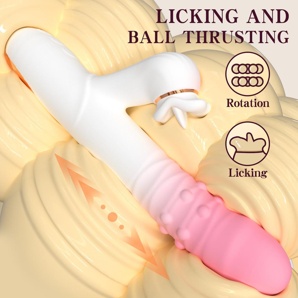 Automatic Thrusting Vibrator for Women - 3-in-1 Clit & G-Spot Stimulator with Vibration Modes, Rechargeable Adult Sex Toy