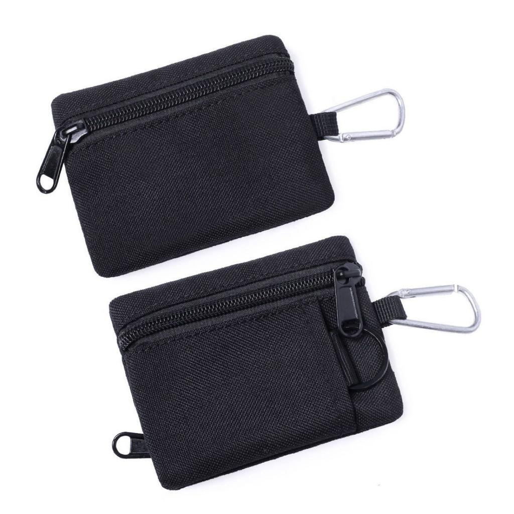 Simple outdoor tactical key bag zipper coin purse headphones storage card bag small wallet mini tools bag