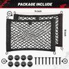 RED WOLF 2 Layer Small Mesh Cargo Net Elastic Storage Netting 2 Pcs Stretchable Car Organizer Net 14×10 Inch For Trunk RV Boats Home Auto Cargo Net