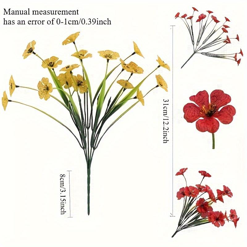 6pcs Artificial Simulated Violet Flowers High - Grade Antioxidant Faux Plant Stems with Realistic Touch for Home & Office Decor