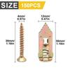 150 Colored Zinc Expansion Bolt Sets, Suitable for Home Decoration and Industrial Applications.