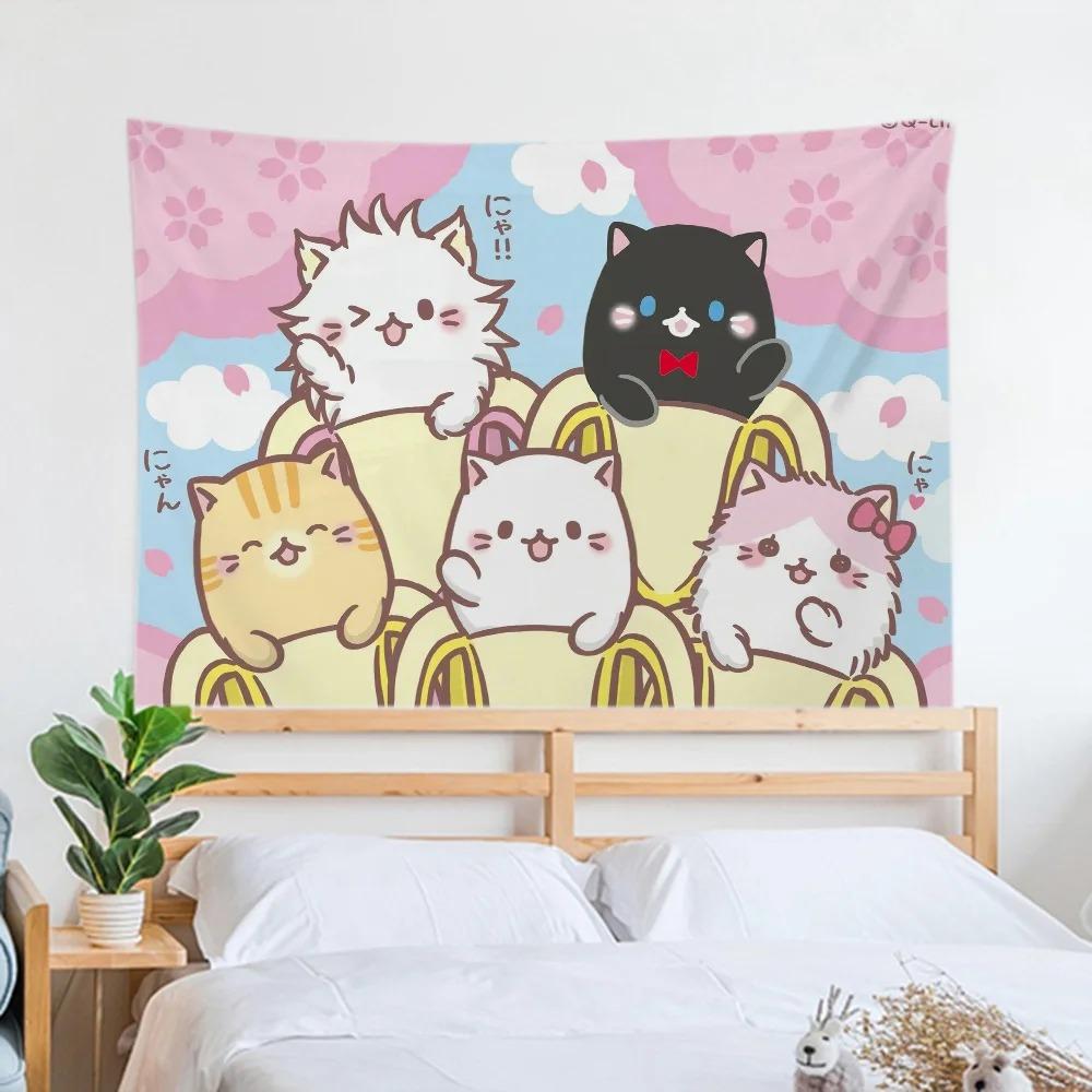

Мультяшний Кіт Простий Гобелен Офіс Вітальня Декорація Домашній Настінний Гобелен 100x75cm