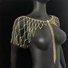 Rhinestones Embellished Fringe Design Shoulder Chain Jewelry For Bride During Wedding Ceremonies Festivities
