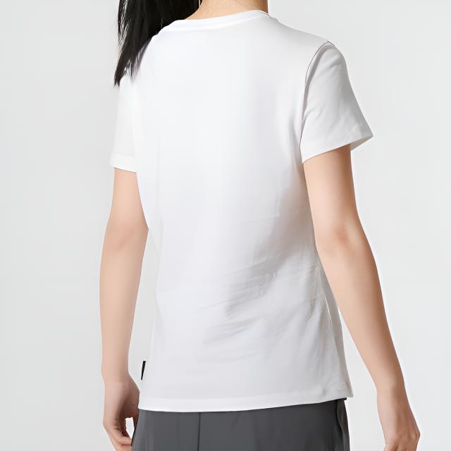 Puma T-shirt z nadrukiem literowym, z krótkim rękawem, damski top, biały 630565-02