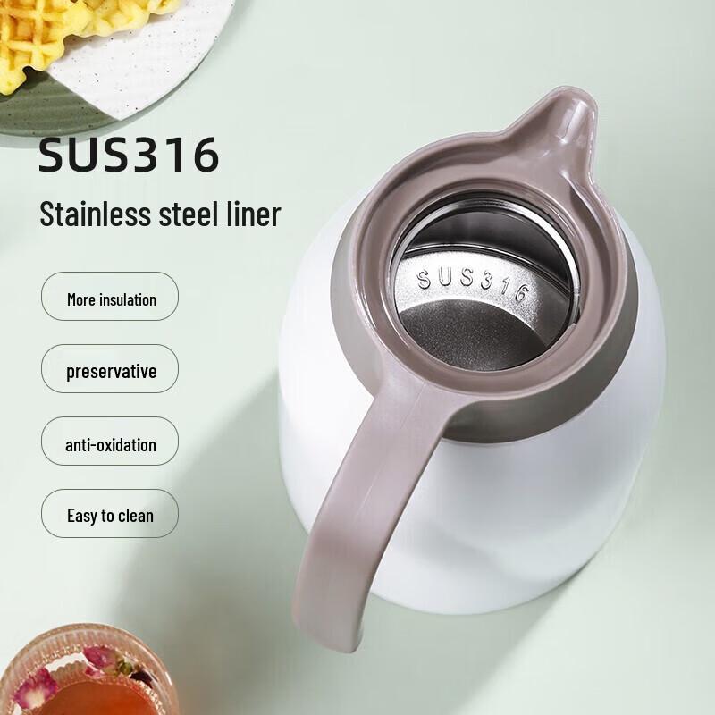 TOMIC 2L Stainless Steel Press-Type Thermos Flask