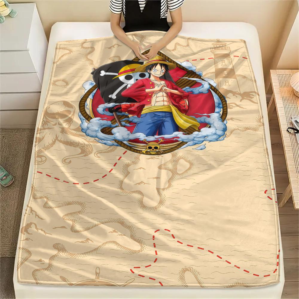 One Piece Flannel Blanket Pretty Printed Design For Home Bed Sofa Chair Travel Picnic -HE16