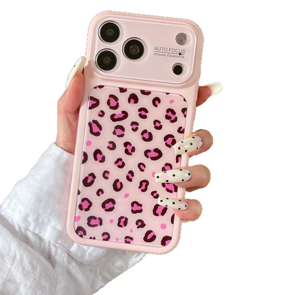 European Leopard Print Drop-Proof Phone Case for iPhone 14, 15, 16, 17 Pro Max.